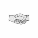 Shaking Hands embroidered shirts