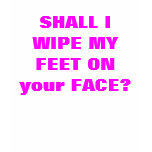 Shall I Wipe My Feet On your Face t-shirts