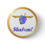 Shalom Hanukkah buttons