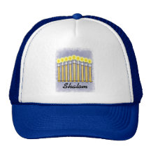 Shalom Hanukkah Menorah Trucker Hat