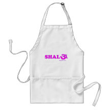 Shalom with Om in Sanskrit Apron