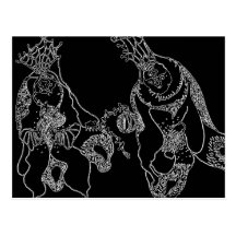 Shamans b+w postcard