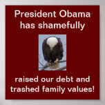 Shame on President Obama Eagle Poster