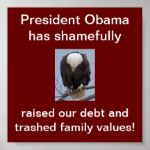 Shame on President Obama Eagle Poster