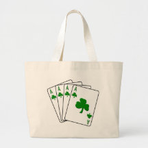 Shamrock Aces Canvas Bags