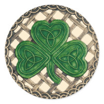 Shamrock And Celtic Knots Stickers Beige