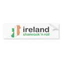 shamrock and roll sticker bumper stickers