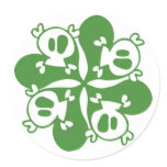 Shamrock And Skulls Sticker