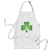 Shamrock apron white