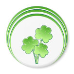 Shamrock bouquet in circles magnets