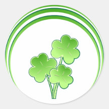 Shamrock bouquet in circles stickers