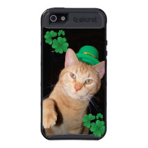 Shamrock Cat Leprechaun Phone Case Cover For iPhone 5