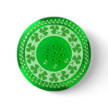 Shamrock Circle Pinback Buttons