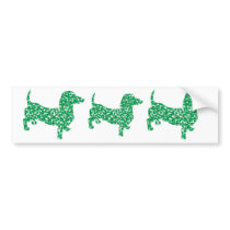 Shamrock Dachshunds bumper stickers