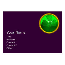 Shamrock detail from SAINT PATRICK'S CELTIC HEART Business Card Templates