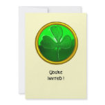 Shamrock detail from SAINT PATRICK'S CELTIC HEART invitations