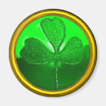 Shamrock detail from SAINT PATRICK'S CELTIC HEART Refrigerator Magnets