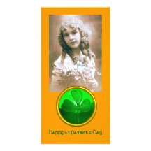 SHAMROCK DETAIL from SAINT PATRICK'S CELTIC HEART Photo Greeting Card