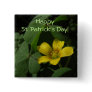 Shamrock Flower St. Patrick's Day Button