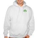 Shamrock front and back hooded sweatshirt