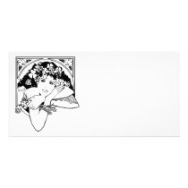 Shamrock girl on any colour custom photo card