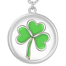 Shamrock Gold Trim Necklace