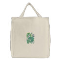 Shamrock Green embroidered bags