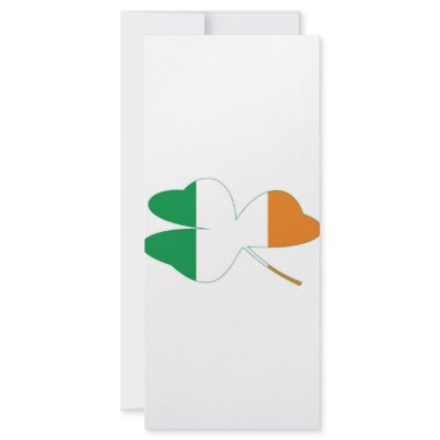 Shamrock Irish Flag Custom Rack Card by McBain