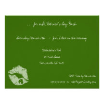 Shamrock Kisses Party Invitations