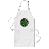 Shamrock, Lattice And Celtic Knots On Black Apron