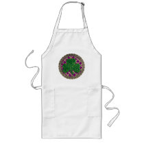 Shamrock, Lattice And Celtic Knots On Purple Apron
