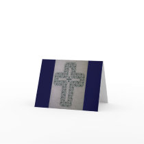 Shamrock Lattice Cross notecard