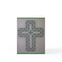 Shamrock Lattice Cross notecard