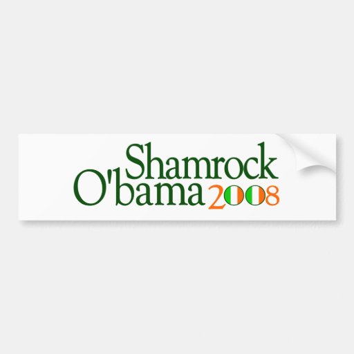 Shamrock Obama 2008 Bumper Stickers