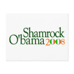 Shamrock Obama 2008 postcards
