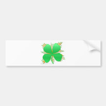 shamrock on fire bumper sticker