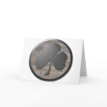 Shamrock On Wooden Background cards