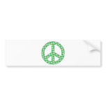 Shamrock Peace Sign bumper stickers