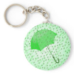 SHAMROCK RAIN by SHARON SHARPE Keychain