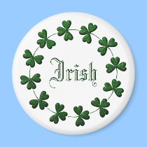 Shamrock ring Irish Magnet magnets