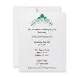 Shamrock shower invitation wedding bridal birthday
