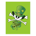 Shamrock Skull Post Card