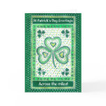 Shamrock St Patrick's Day Card Across the Miles
