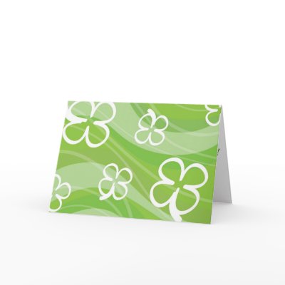 Shamrock Waves 2 Greeting Card by fantasian_angel