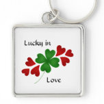 Shamrock with hearts, Lucky in Love Key Chain