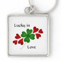 Shamrock with hearts, Lucky in Love Key Chain