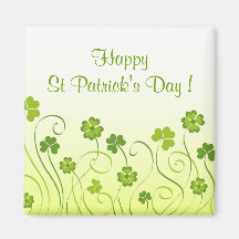 Shamrocks and clovers refrigerator magnet