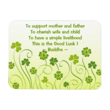 Shamrocks and clovers vinyl magnet