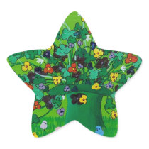 Shamrocks and Flowers and Chicks Stickers
