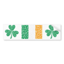 Shamrocks in a Flag bumper stickers